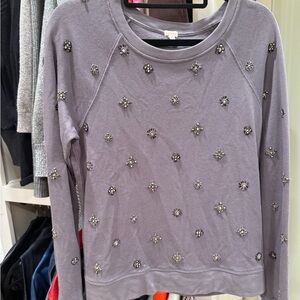 Embellished Grey Sweatshirt